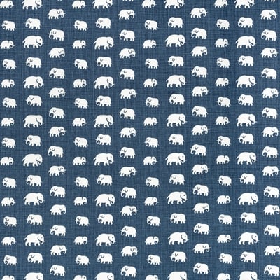 Fabric Sample Elefant - Svenskt Tenn Online - Linen 315, Storm blue, Estrid Ericson