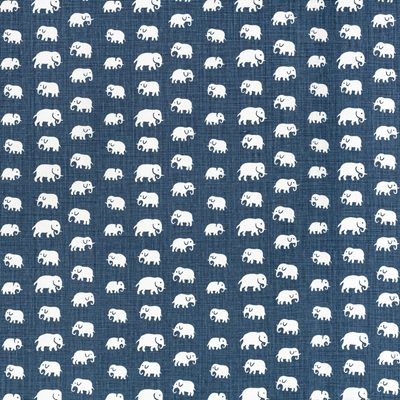 Textil Elefant - Svenskt Tenn Online - Bredd 145 cm Rapport 32 cm, Lin 315, Elefant, Stormblå, Estrid Ericson