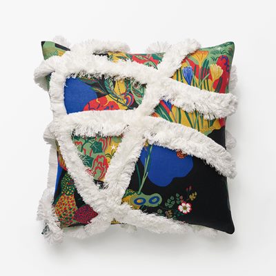 Cushion Al Fresco Couture 11 - Svenskt Tenn Online - Length 60 cm Width 60 cm, Linen, Jean-Philippe Demeyer