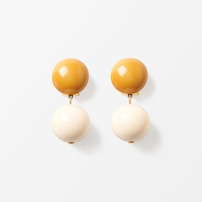 Earrings Milano Sphere - Svenskt Tenn Online - Height 5 cm, Ochre, Lorena Taddei