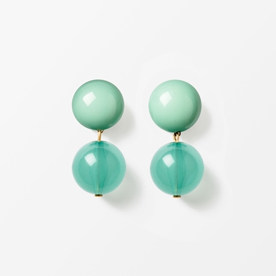 Earrings Milano Sphere - Svenskt Tenn Online - Height 4 cm, Jade, Lorena Taddei