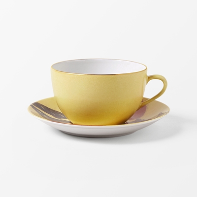 Tea Cup Discreet Charm - Svenskt Tenn Online - Volume 35 cl, Porcelain, Yellow, Mamma Andersson