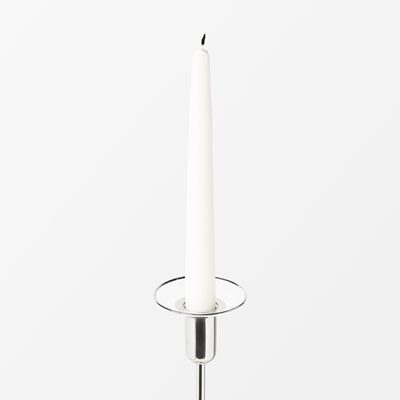 Candle Ring Glass - Diameter 4,5 cm , Glass, Round, Silver, Nybro Crystal | Svenskt Tenn
