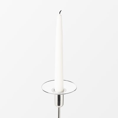 Candle Ring Glass - Diameter 6,5 cm, Glass, Round, Silver, Nybro Crystal | Svenskt Tenn