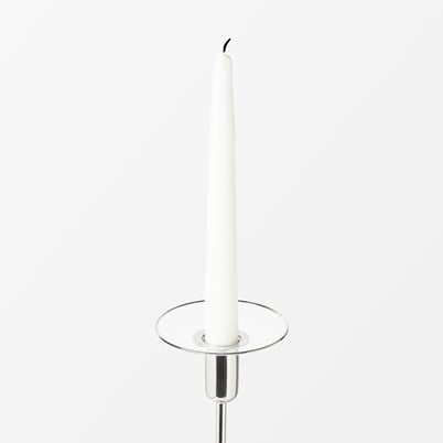 Ljusmanschett Glas - Diameter 6,5 cm, Silver | Svenskt Tenn