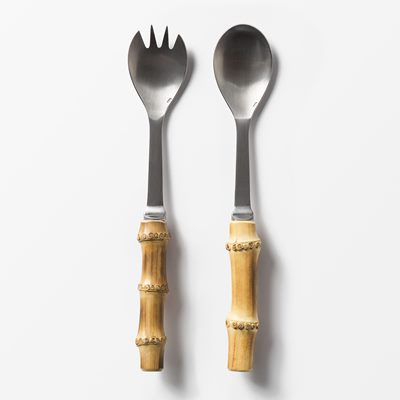 Cutlery Bamboo - Height 28 cm, Bamboo, Salad Servers, Jean Philip Orfevre | Svenskt Tenn