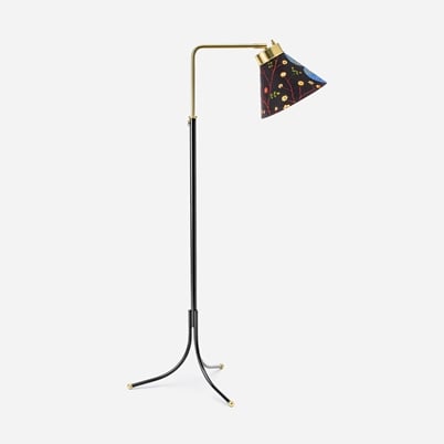 Floor Lamp 1842 - Brass, Black | Svenskt Tenn