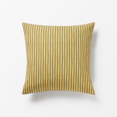 Cushion Painted Stripe - Length 50 cm Width 50 cm, Linen, Painted Stripe, Yellow, Svenskt Tenn | Svenskt Tenn