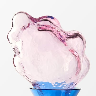 Carafe Rök - Width 17,5 cm, Height 37 cm, Blue Light pink | Svenskt Tenn