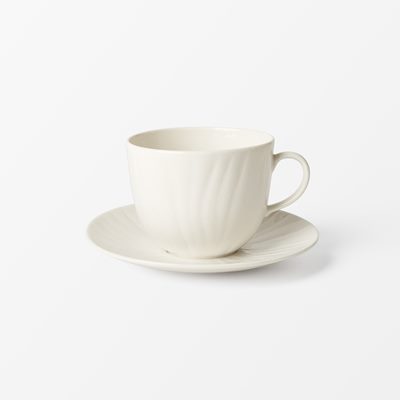 Tea Cup and saucer Gryning - Ø16 cm Height 8,7 cm, Ceramics, White, Sara Söderberg | Svenskt Tenn