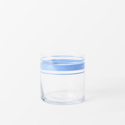 Dricksglas Handmålat - Ø8 cm Height 8,5 cm, Glass, Light Blue, Los Vasos de Agua Clara | Svenskt Tenn