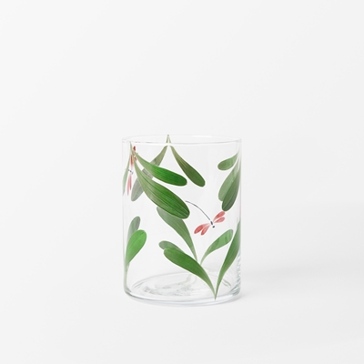 Glass Hand Painted - Svenskt Tenn Online - Green Red, Los Vasos de Agua Clara