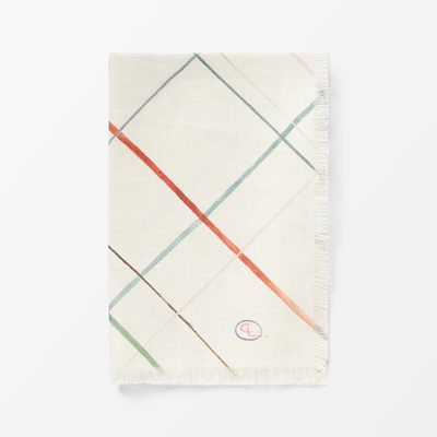 Napkin Graphic Line - Length 50 cm Width 50 cm, Linen, Graphic Line, Multi, Charlotte Lynggaard | Svenskt Tenn
