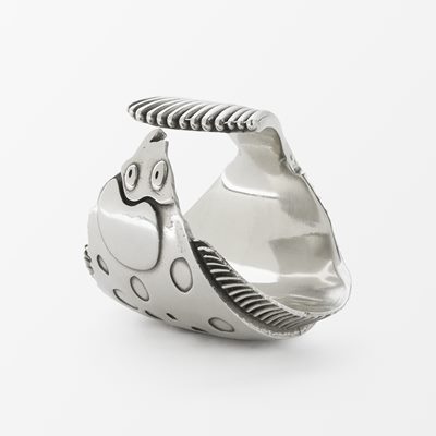 Napkin Ring Flatfish - Diameter 5 cm, Pewter, Charlotte Lynggaard | Svenskt Tenn