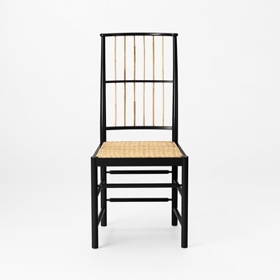 Chair 2025 - Lacquered birch rattan seat, Black | Svenskt Tenn