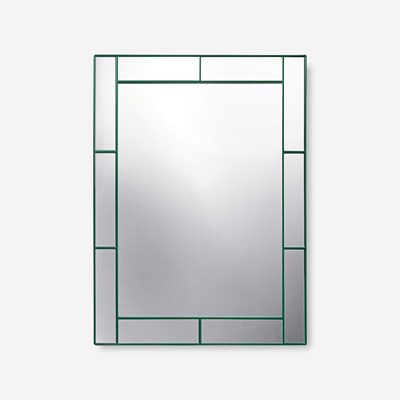 Mirror with Mirrorframe - Svenskt Tenn Online - 90x76,5x2 cm, Wood, Green, Josef Frank