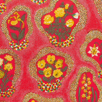 Fabric Sample Catleya - Red | Svenskt Tenn