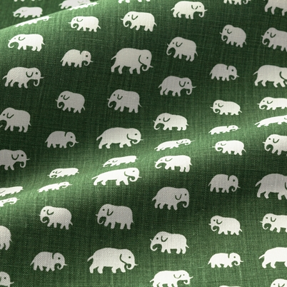 Fabric Sample Elefant - Linen 315, Green | Svenskt Tenn