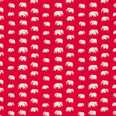 Svenskt Tenn Textil Elefant Röd