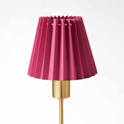 Pleated Lampshade - Svenskt Tenn Online - Height 14,5 cm, Cotton Polyester, Dark pink, Svenskt Tenn