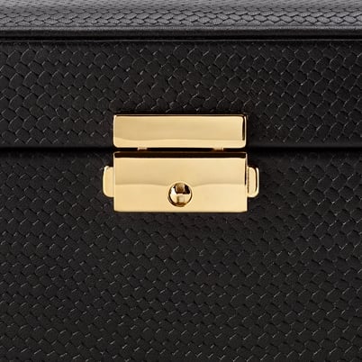 Jewelry Box Embossed Leather - Black | Svenskt Tenn