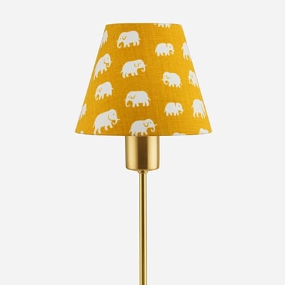 Lampshade 2332 - Linen, Elephant, Yellow | Svenskt Tenn