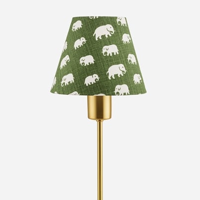 Lampshade 2332 - Linen, Elephant, Green | Svenskt Tenn