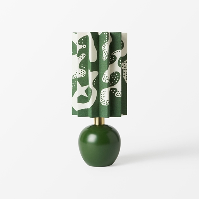 Lampshade Pleated For Frank - Svenskt Tenn Online - Height 22,5 cm, Aristidia, Green, Folkform