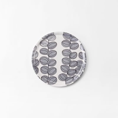 Tray Celotocaulis - Diameter 31 cm, Birch Veneer, Celotocaulis, Round, Grey, Josef Frank/Svenskt Tenn | Svenskt Tenn
