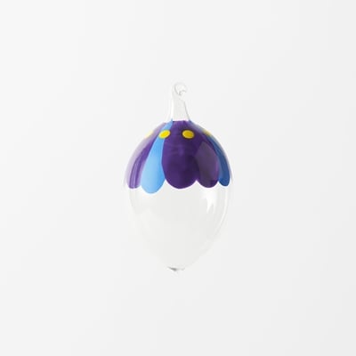 Glass Egg Spira - Svenskt Tenn Online - Height 5 cm, Glass, Blue, Sofia Vusir Jansson