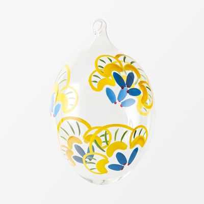 Glass Egg Spira - Svenskt Tenn Online - Height 10 cm, Yellow, Sofia Vusir Jansson