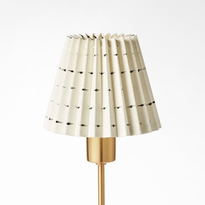 Pleated Lampshade - Svenskt Tenn Online - Height 14,5 cm, Linen, Drop Linen, Charcoal, Svenskt Tenn