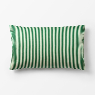 Cushion Moire Stripe - Svenskt Tenn Online - Width 35 cm, Length 55 cm, Green, Helene Blanche