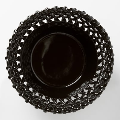 Bowl Braided - Diameter 36 cm, Black | Svenskt Tenn