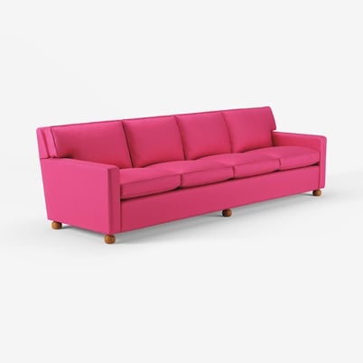 Sofa 3031 - Length 285 cm, Vägen, Dark pink | Svenskt Tenn