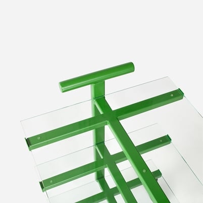 Trolley 691 - Width 49 cm, Length 82 cm, Height 71 cm, Glass, Green | Svenskt Tenn