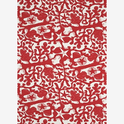 Textile Aristidia - Svenskt Tenn Online - Linen 315, Red, Josef Frank