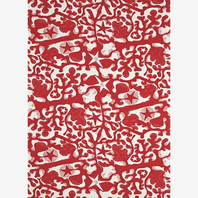 Textil Aristidia - Lin 315, Röd | Svenskt Tenn