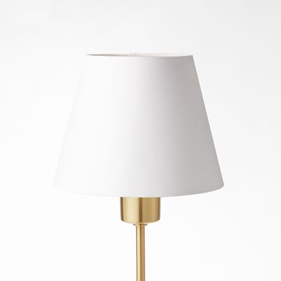 Lampshade 2444 - Diameter below 19 cm Height 15 cm, Cotton Satin, White, Svenskt Tenn | Svenskt Tenn