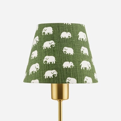 Lampshade 2444 - Linen, Elephant, Green | Svenskt Tenn
