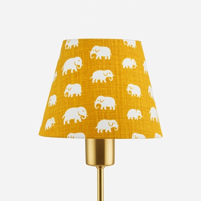 Lampshade 2444 - Linen, Elephant, Yellow | Svenskt Tenn