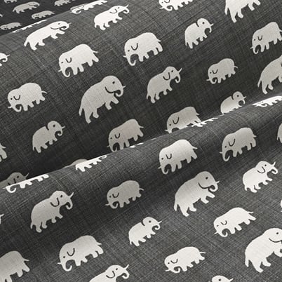 Textile Elefant - Linen 315, Grey | Svenskt Tenn