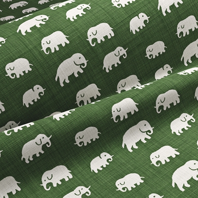 Textile Elefant - Linen 315, Green | Svenskt Tenn
