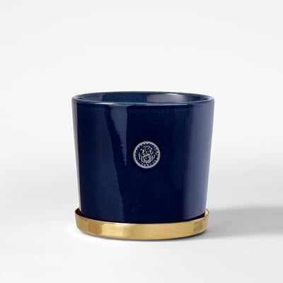 Pot Tolvekarna - Svenskt Tenn Online - Height 15,5 cm, Stoneware, Midnight blue, Erika Pekkari