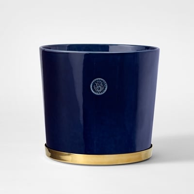 Pot Tolvekarna - Svenskt Tenn Online - Height 21,5 cm, Stoneware, Midnight blue, Erika Pekkari