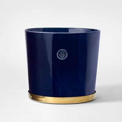 Pot Tolvekarna - Svenskt Tenn Online - Ø23,5 cm Height 21,5 cm, Stoneware, Midnight blue, Erika Pekkari