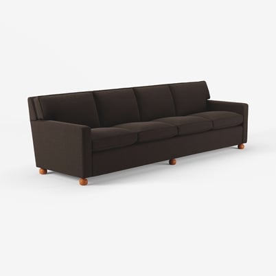 Sofa 3031 - Length 285 cm, Heavy Linen , Dark brown | Svenskt Tenn