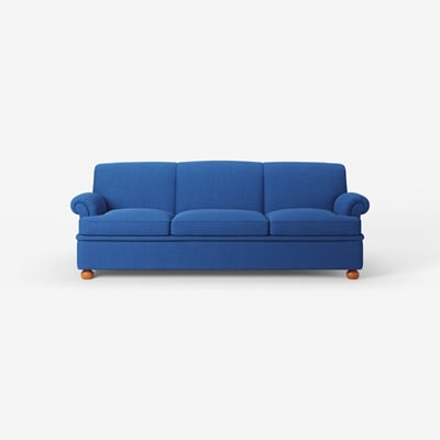 Sofa 703 - Svenskt Tenn Online - Length 230 cm, Heavy Linen , Blue, Josef Frank