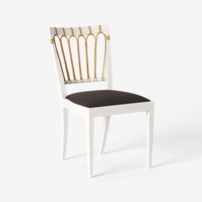 Chair 1165 - Heavy Linen , Dark brown | Svenskt Tenn