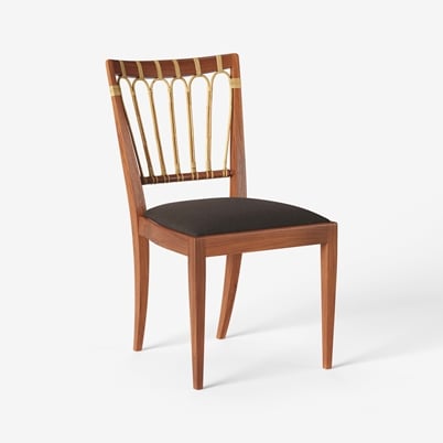 Chair 1165 - Heavy Linen , Dark brown | Svenskt Tenn